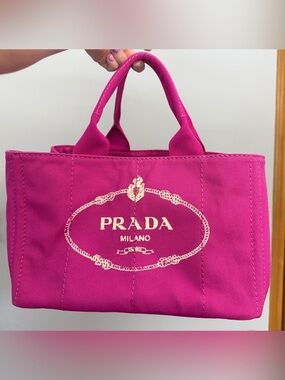 Prada Canapa pink tote bag